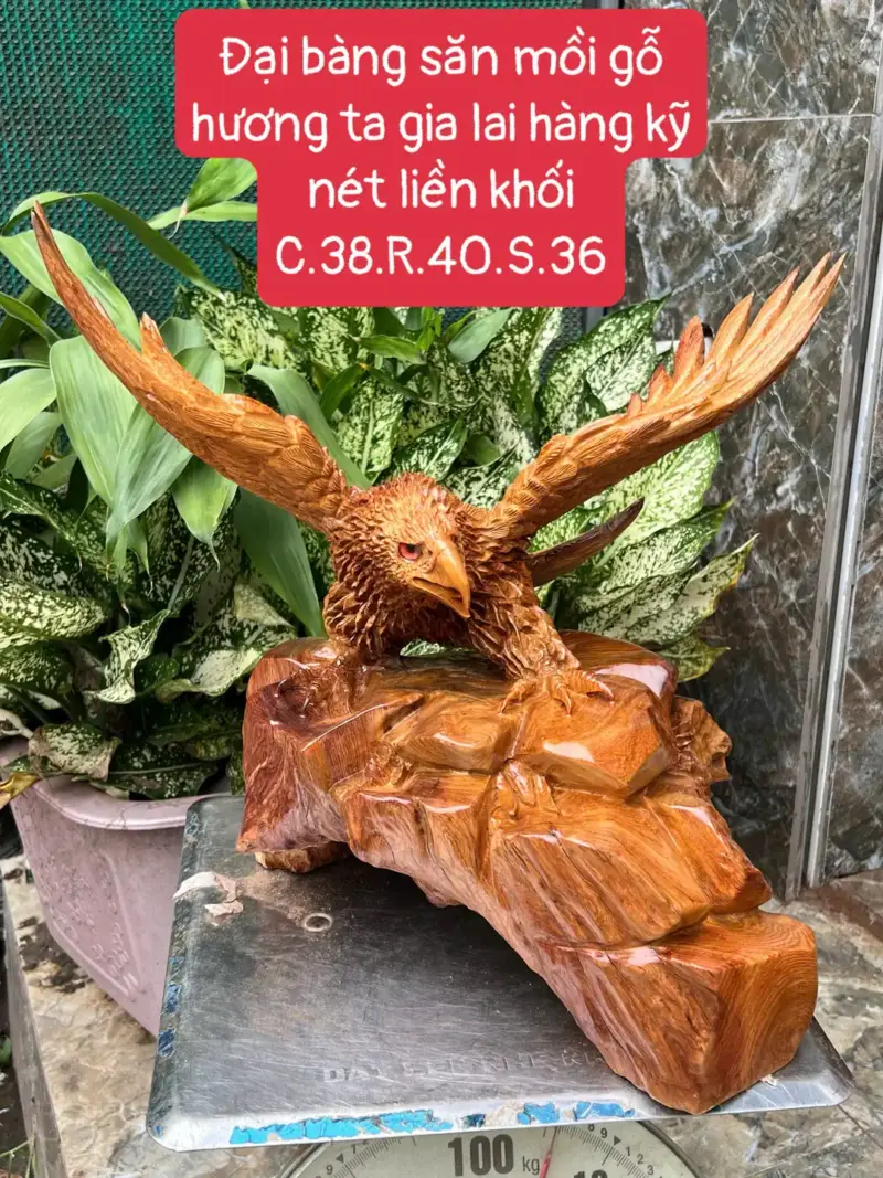 ai-bang-san-G5794-1 Tượng Đại Bàng Săn Mồi Gỗ Hương Ta Gia Lai Hàng Kỹ Nét Liền Khối G5794
