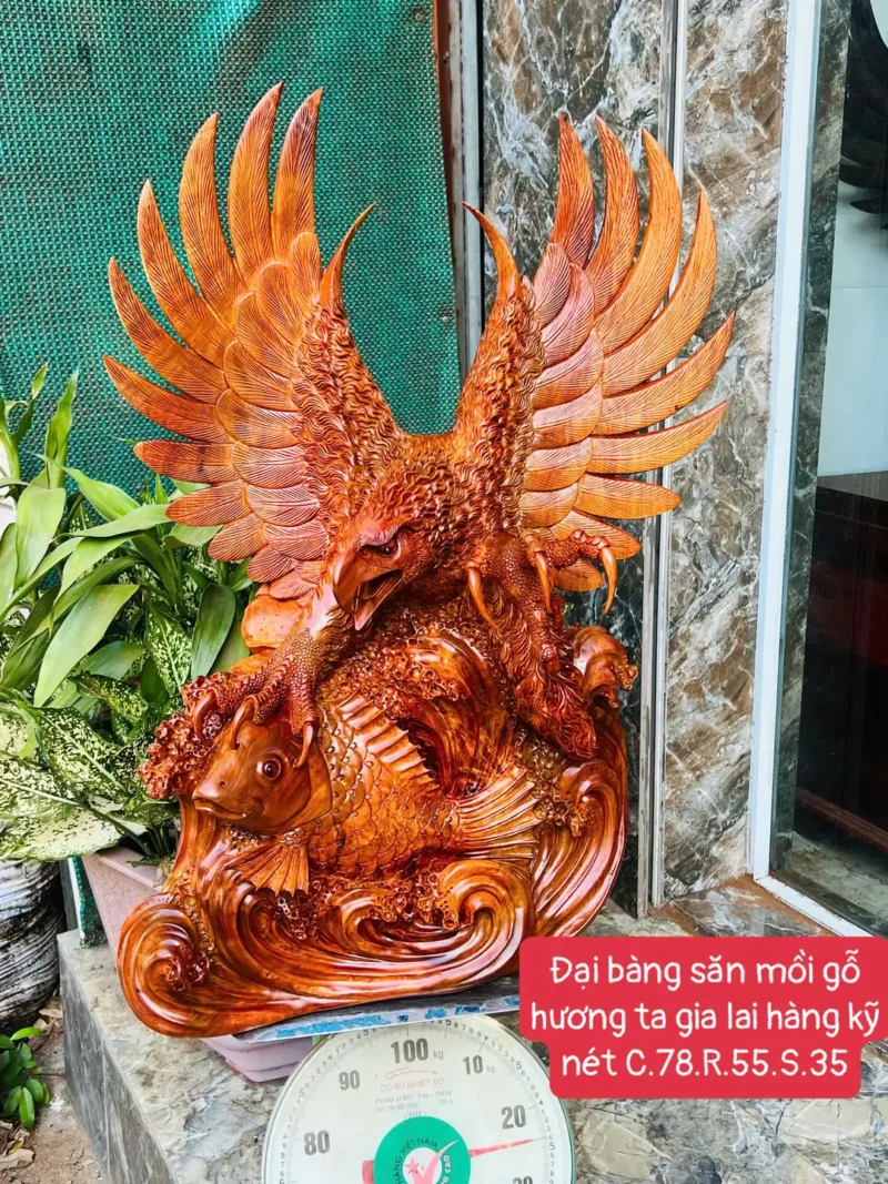 ai-bang-san-G6103-1 Tượng Đại Bàng Săn Mồi Gỗ Hương Ta Gia Lai Hàng Kỹ Nét Liền Khối G6103