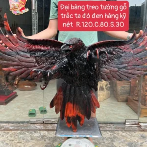 ai-bang-treo-G6044-1 Tượng Đại Bàng Treo Tường Gỗ Trắc Ta Đỏ Đen Hàng Kỹ Nét G6044