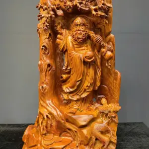 at-ma-go-huong-ta-G5532-1 Tượng Đạt Ma Gỗ Hương Ta Liền Khối G5532