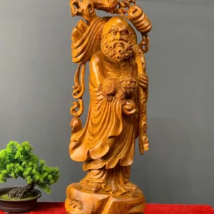 at-ma-go-huong-ta-G6083-1 Tượng Đạt Ma Gỗ Hương Ta Liền Khối G6083