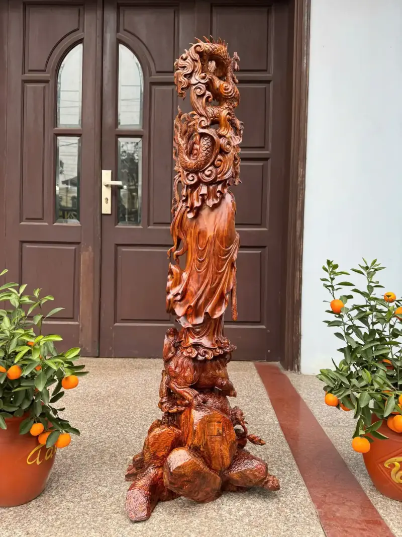 at-ma-hang-long-phuc-nghe-go-sua-bac-G5369-7 Tượng Đạt Ma Hàng Long Phục Nghê Gỗ Sưa Bắc Đỏ Hàng Kỹ Vip Nghệ Nhân Chế Tác G5369