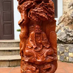 at-ma-ngoi-thien-rong-go-huong-a-G5373-2 Tượng Đạt Ma Ngồi Thiền Rồng Gỗ Hương Đá Liền Khối G5373