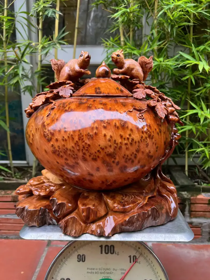 binh-nho-soc-phu-quy-go-nu-ngoc-G5597-4 Bình Nho Sóc Phú Quý Gỗ Nu Ngọc Am Thơm Hàng Kỹ Dầy Nu Liền Khối G5597