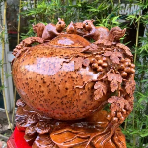 binh-soc-go-nu-ngoc-G5980-3 Bình Sóc Gỗ Nu Ngọc Am Siêu To To Nặng Liền Khối G5980