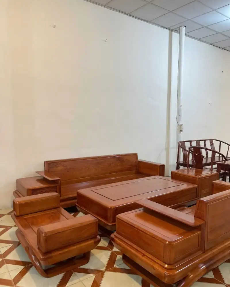 Bộ Sofa Chân Thuyền Gỗ Hương Đá G5550