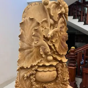 ca-xiem-go-ngoc-am-G5046-4_Cá Xiêm Gỗ Ngọc Am To Nặng Liền Khối Giá 6 Triệu Kích Thước Cao 103cm, Ngang 54cm, Sâu 21cm Tượng Cá Xiêm Gỗ Ngọc Am To Nặng Liền Khối G5046