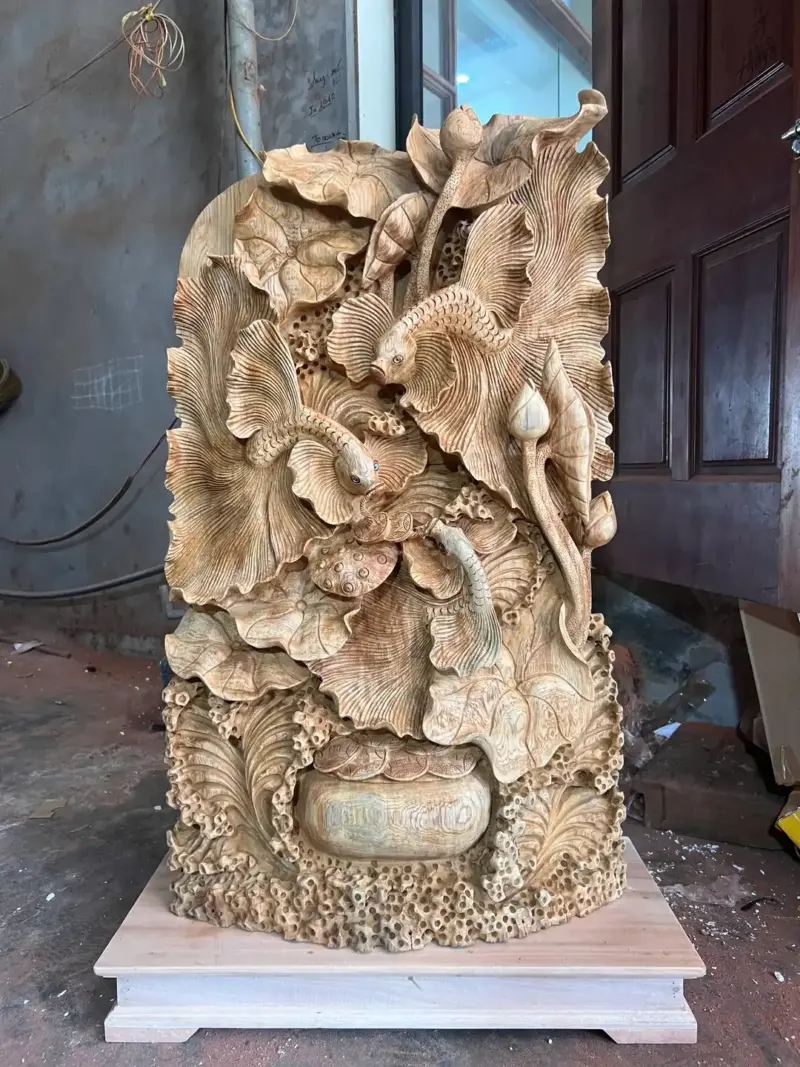 ca-xiem-go-ngoc-am-G5065-2_Cá Xiêm Gỗ Ngọc Am Sai To Đẹp Liền Khối Chất Nặng Nhiều Dầu Giá 7.500 Triệu Kích Thước Cao 103cm, Ngang 54cm, Sâu 21cm Tượng Cá Xiêm Gỗ Ngọc Am Sai To Đẹp Liền Khối Chất Nặng Nhiều Dầu G5065