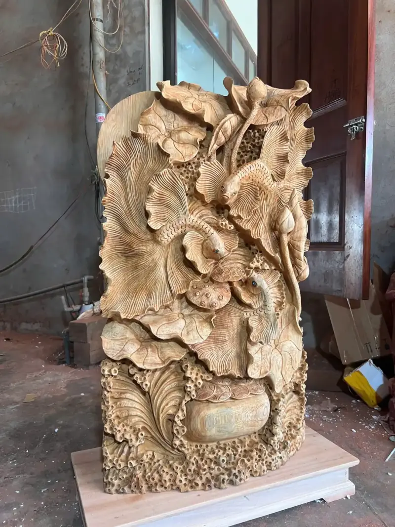 ca-xiem-go-ngoc-am-G5065-7_Cá Xiêm Gỗ Ngọc Am Sai To Đẹp Liền Khối Chất Nặng Nhiều Dầu Giá 7.500 Triệu Kích Thước Cao 103cm, Ngang 54cm, Sâu 21cm Tượng Cá Xiêm Gỗ Ngọc Am Sai To Đẹp Liền Khối Chất Nặng Nhiều Dầu G5065