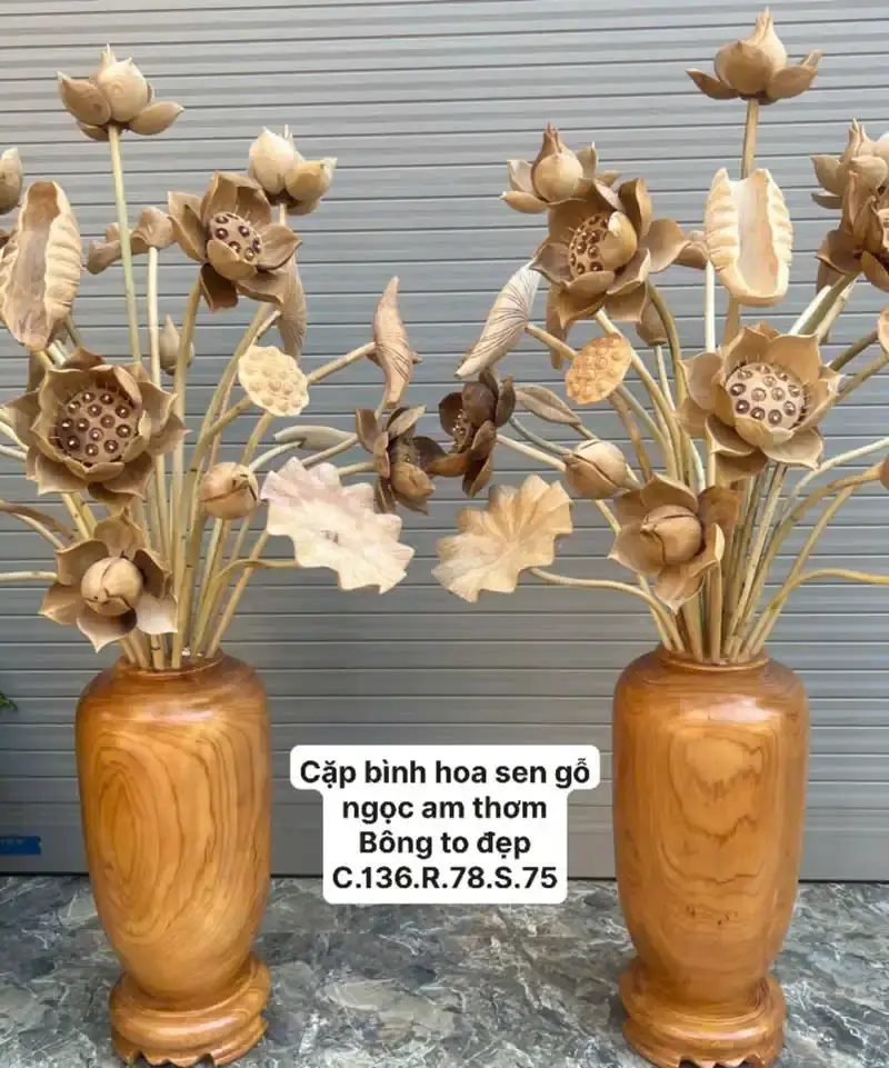 Cặp Bình Hoa Sen Thơm Bông To Đẹp G5641