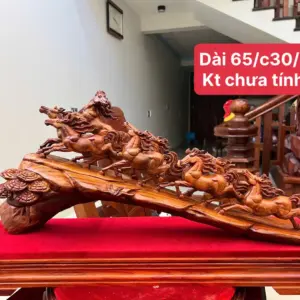 cau-bat-ma-go-sua-bac-G5115-1_Cầu Bát Mã Gỗ Sưa Bắc Liền Khối Hàng Đục Kỹ Đẹp Giá 7.800 Triệu Kích Thước Cao 30cm, Ngang 65cm, Sâu 20cm Tượng Cầu Bát Mã Gỗ Sưa Bắc Liền Khối Hàng Đục Kỹ Đẹp G5115
