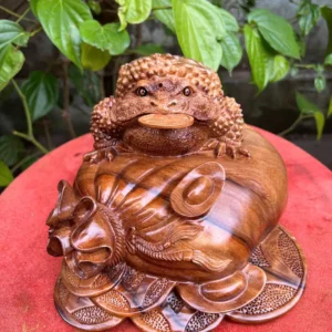 coc-go-ngoc-G5931-1 Tượng Cóc Gỗ Ngọc Am Thơm Liền Khối G5931