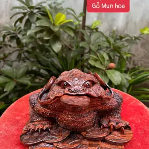 coc-mun-hoa-G5751-1 Tượng Cóc Mun Hoa Hàng Kỹ Liền Khối G5751