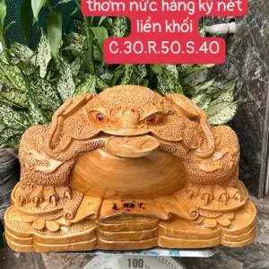 cu-coc-go-G5648-1 Tượng Cụ Cóc Gỗ Ngọc Am Thơm Nức Hàng Kỹ Nét Liền Khối G5648