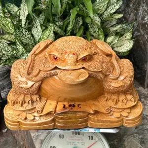 cu-coc-go-G5648-2 Tượng Cụ Cóc Gỗ Ngọc Am Thơm Nức Hàng Kỹ Nét Liền Khối G5648