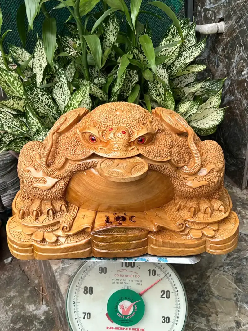 cu-coc-go-G5648-2 Tượng Cụ Cóc Gỗ Ngọc Am Thơm Nức Hàng Kỹ Nét Liền Khối G5648