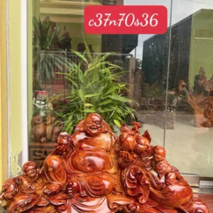 cu-di-lac-G5992-1 Tượng Cụ Di Lặc Cẩm Ngồi Như Ý Hàng Đục Kỹ Sắc Nét Tặng Kèm Kỷ G5992
