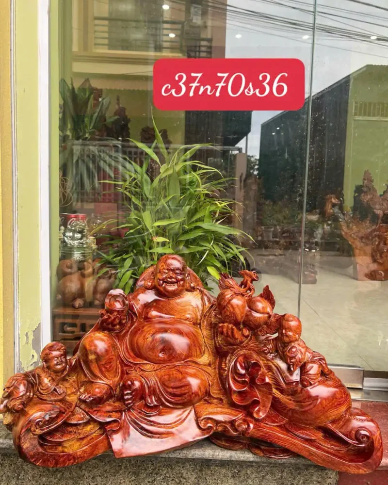 cu-di-lac-G5992-1 Tượng Cụ Di Lặc Cẩm Ngồi Như Ý Hàng Đục Kỹ Sắc Nét Tặng Kèm Kỷ G5992