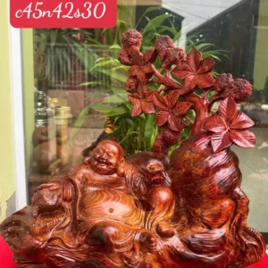 cu-di-lac-G6053-1 Tượng Cụ Di Lặc Cẩm Hàng Đục Kỹ Sắc Nét Phom Bệ Gọn Đẹp Tặng Kèm Kỷ G6053