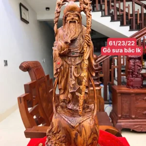 cu-tho-tien-G6056-1 Tượng Cụ Thọ Tiên Gỗ Sưa Bắc Liền Đẹp G6056