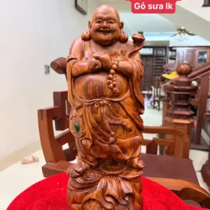 di-lac-chuc-phuc-go-sua-bac-G5129-1_1_Di Lặc Chúc Phúc Gỗ Sưa Bắc Liền Đẹp Giá 4 Tr Kích Thước Cao 40cm, Ngang 14cm, Sâu 12cm Tượng Di Lặc Chúc Phúc Gỗ Sưa Bắc Liền Đẹp G5129