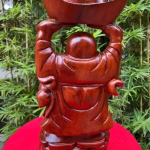 di-lac-dang-G5941-3 Tượng Di Lặc Dâng Bát Vàng Gỗ Hương Ta Liền Khối G5941