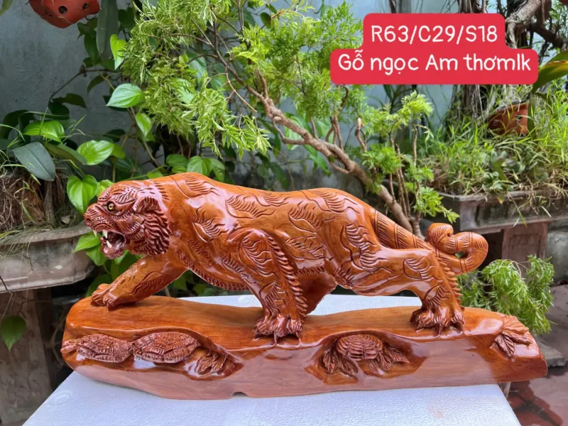 ho-ngoc-am-G6009-1 Tượng Hổ Ngọc Am Thơm Đã Sơn Liền Khối G6009