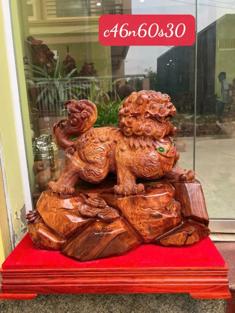 nghe-tai-loc-G6093-3 Tượng Nghê Tài Lộc Cẩm Hàng Đục Kỹ Sắc Nét Tặng Kèm Kỷ G6093