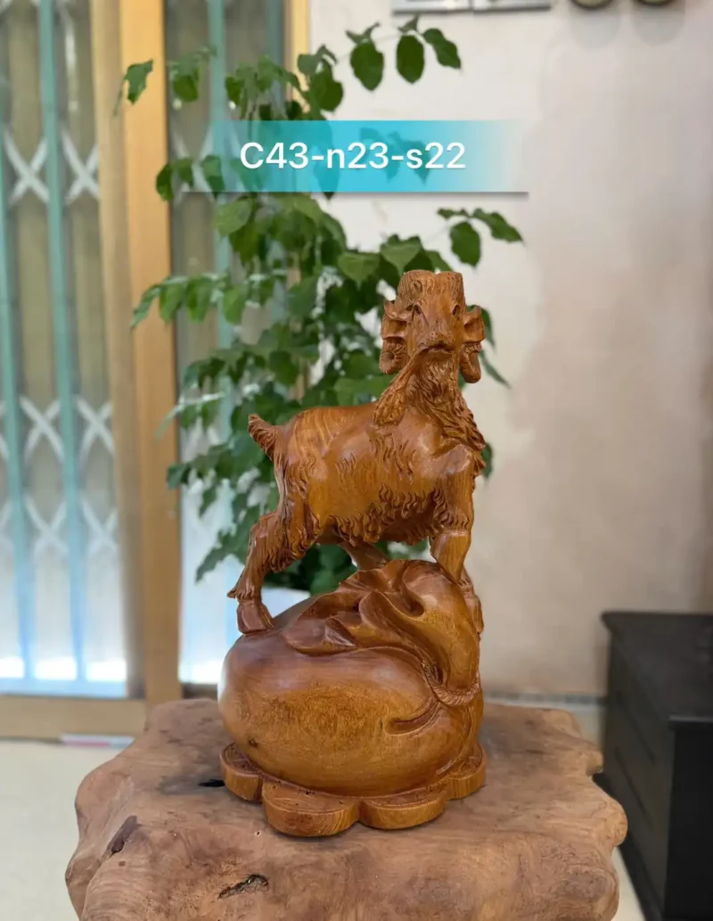 nhat-duong-go-huong-ta-G6015-1 Tượng Nhất Dương Gỗ Hương Ta Liền Khối G6015