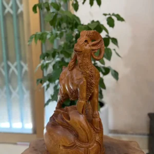 nhat-duong-go-huong-ta-G6015-2 Tượng Nhất Dương Gỗ Hương Ta Liền Khối G6015
