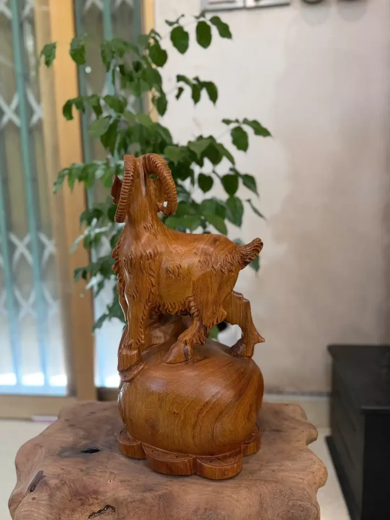 nhat-duong-go-huong-ta-G6015-3 Tượng Nhất Dương Gỗ Hương Ta Liền Khối G6015