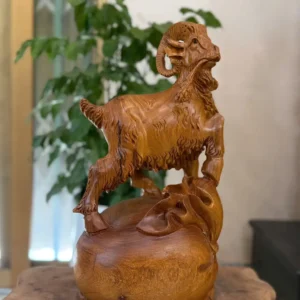 nhat-duong-go-huong-ta-G6015-4 Tượng Nhất Dương Gỗ Hương Ta Liền Khối G6015