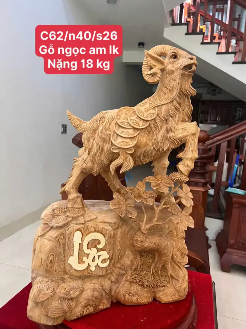 nhat-duong-go-ngoc-am-G5074-1_Nhất Dương Gỗ Ngọc Am Chất Gỗ Già Nặng Mộc Đẹp Giá 4.600 Triệu Kích Thước Cao 62cm, Ngang 40cm, Sâu 26cm Tượng Nhất Dương Gỗ Ngọc Am Chất Gỗ Già Nặng Mộc Đẹp Liền Khối G5074