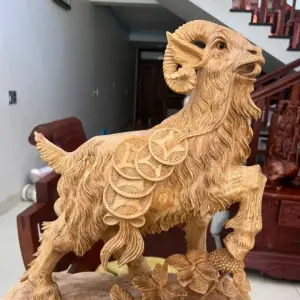 nhat-duong-go-ngoc-am-G5074-3_Nhất Dương Gỗ Ngọc Am Chất Gỗ Già Nặng Mộc Đẹp Giá 4.600 Triệu Kích Thước Cao 62cm, Ngang 40cm, Sâu 26cm Tượng Nhất Dương Gỗ Ngọc Am Chất Gỗ Già Nặng Mộc Đẹp Liền Khối G5074