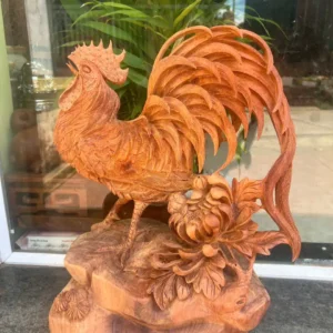 nhat-ke-huong-G6069-4 Tượng Nhất Kê Hương Ta Liền Khối Hàng Đục Kỹ Sắc Nét G6069