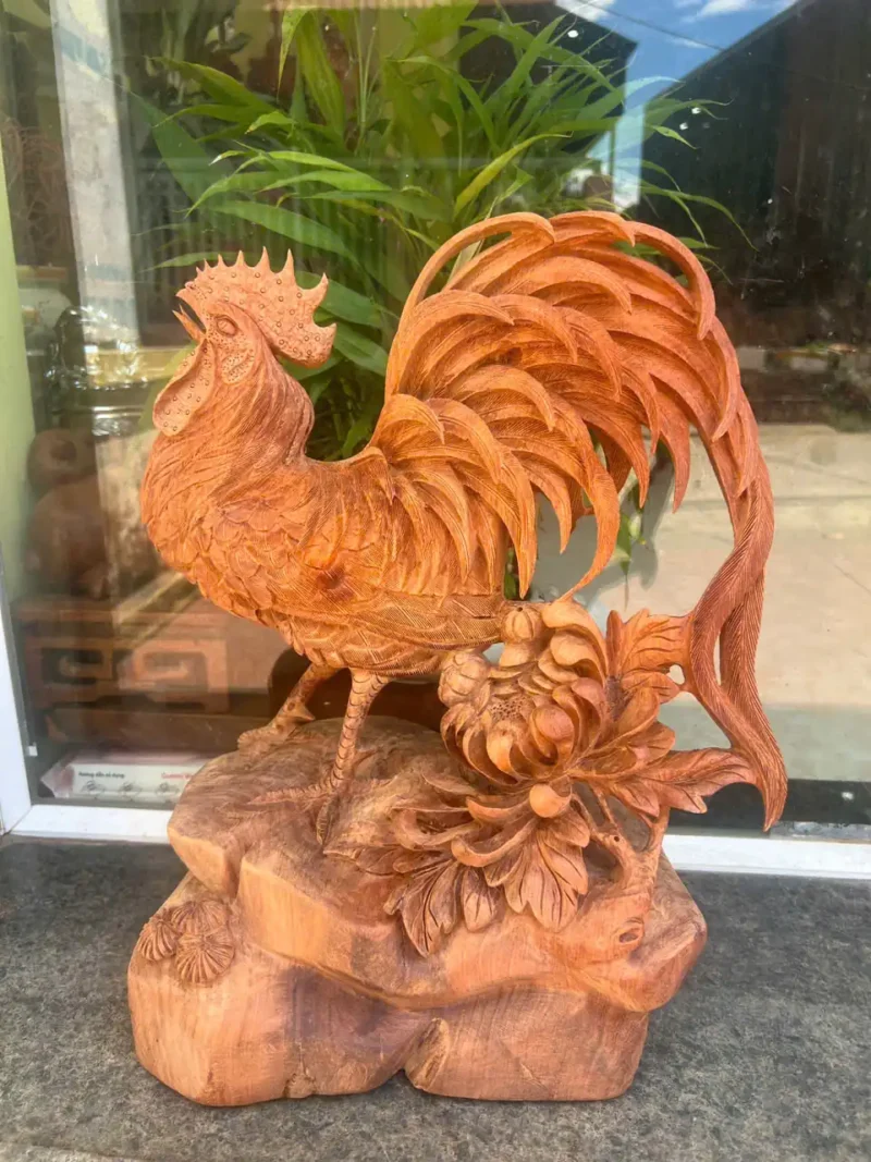 nhat-ke-huong-G6069-4 Tượng Nhất Kê Hương Ta Liền Khối Hàng Đục Kỹ Sắc Nét G6069