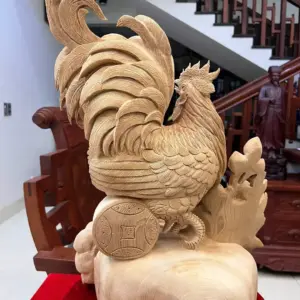 nhat-ke-ung-bao-tien-go-ngoc-am-G5067-4_Nhất Kê Đứng Bao Tiền Gỗ Ngọc Am Hàng Kỹ Liền Khối Giá 4.800 Triệu Kích Thước Cao 60cm, Ngang 37cm, Sâu 20cm Tượng Nhất Kê Đứng Bao Tiền Gỗ Ngọc Am Hàng Kỹ Liền Khối G5067