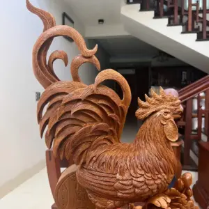 nhat-ke-ung-bao-tien-go-ngoc-am-G5135-6_Nhất Kê Đứng Bao Tiền Gỗ Ngọc Am Liền Khối Giá 4.500 Triệu Kích Thước Cao 58cm, Ngang 35cm, Sâu 19cm Tượng Nhất Kê Đứng Bao Tiền Gỗ Ngọc Am Liền Khối G5135