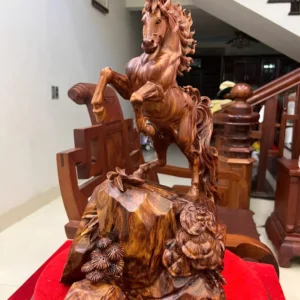 nhat-ma-phi-G5885-6 Tượng Nhất Mã Phi Thiên Gỗ Sưa Đỏ Hàng Kỹ Nét Vân Đẹp G5885