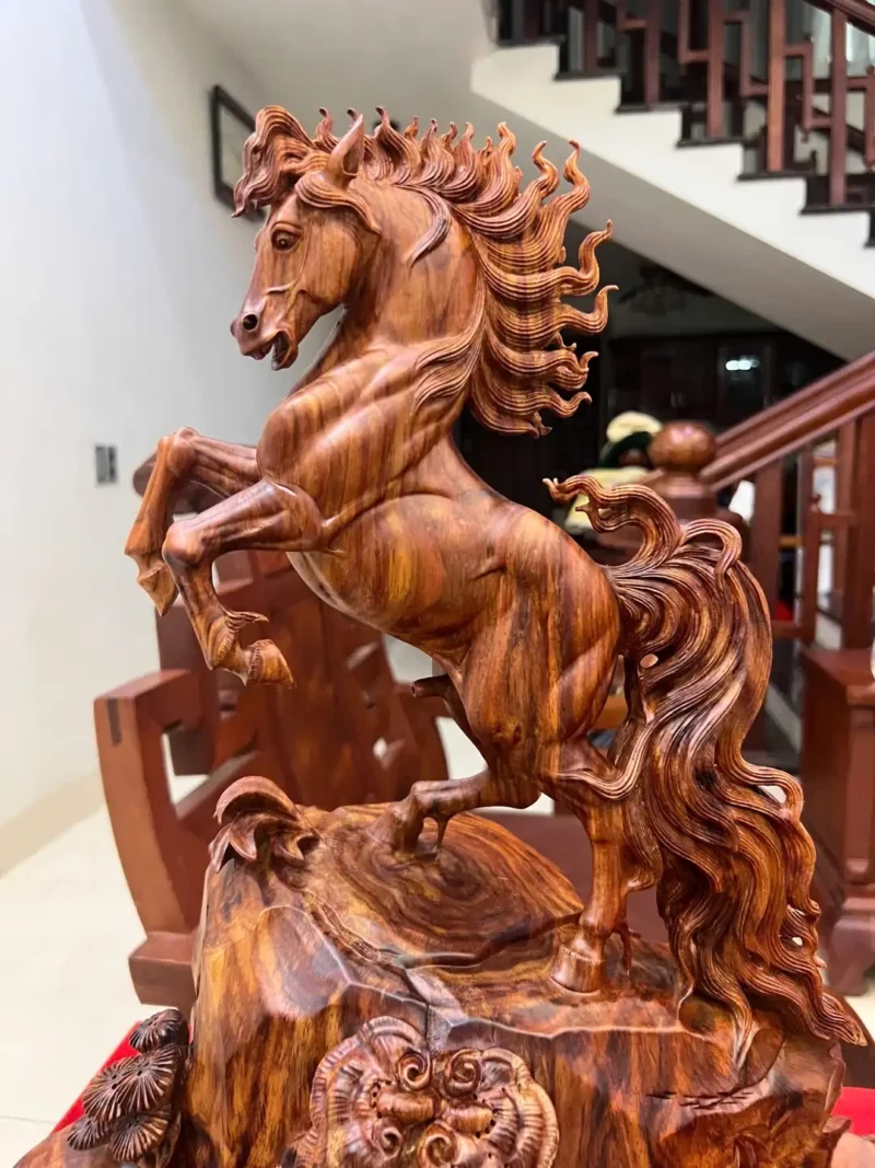 nhat-ma-phi-G5961-3 Tượng Nhất Mã Phi Thiên Gỗ Sưa Bắc Hàng Kỹ G5961
