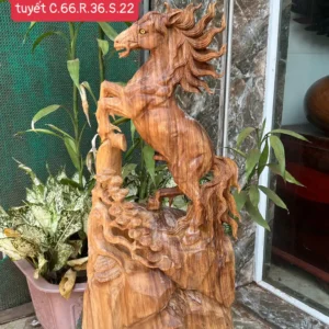nhat-ma-phi-G6025-1 Tượng Nhất Mã Phi Thiên Gỗ Ngọc Am Thơm Nức Hàng Kỹ Nét Liền Khối G6025