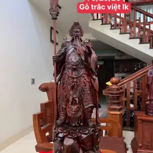 quan-cong-go-trac-viet-G5137-1_Quan Công Gỗ Trắc Việt Liền Khối Gỗ Đẹp Hàng Kỹ Đục Sắc Nét Giá 17 Triệu Kích Thước Cao 70cm, Ngang 23cm, Sâu 20cm Tượng Quan Công Gỗ Trắc Việt Liền Khối Gỗ Đẹp Hàng Kỹ Đục Sắc Nét G5137
