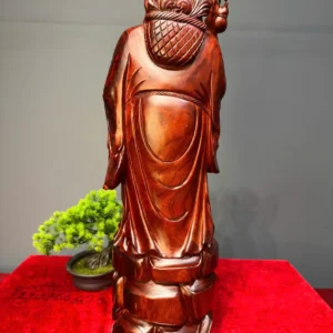 than-y-hoa-a-go-tu-an-G6077-4 Tượng Thần Y Hoa Đà Gỗ Tử Đàn Liền Khối G6077