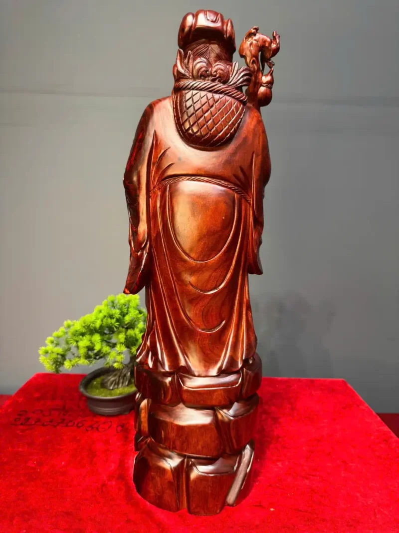 than-y-hoa-a-go-tu-an-G6077-4 Tượng Thần Y Hoa Đà Gỗ Tử Đàn Liền Khối G6077