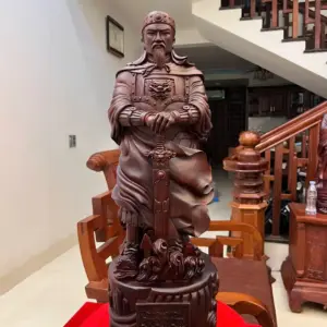 tran-quoc-tuan-G5068-2_Trần Quốc Tuấn Tử Đàn Lk Giá 9.500 Triệu Kích Thước Cao 71cm, Ngang 23cm, Sâu 20cm Tượng Trần Quốc Tuấn Tử Đàn Liền Khối G5068