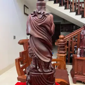 tran-quoc-tuan-G5068-7_Trần Quốc Tuấn Tử Đàn Lk Giá 9.500 Triệu Kích Thước Cao 71cm, Ngang 23cm, Sâu 20cm Tượng Trần Quốc Tuấn Tử Đàn Liền Khối G5068