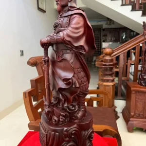 tran-quoc-tuan-G6036-6 Tượng Trần Quốc Tuấn Chống Kiếm Gỗ Tử Đàn Liền Khối G6036