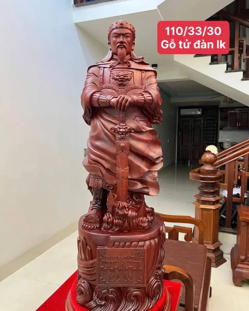 tran-quoc-tuan-G6037-1 Tượng Trần Quốc Tuấn Chống Kiếm Hàng To Nặng Liền Khối G6037