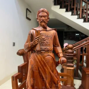 tran-quoc-tuan-G6080-2 Tượng Trần Quốc Tuấn Gỗ Sưa Liền Khối G6080