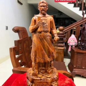 tran-quoc-tuan-G6099-1 Tượng Trần Quốc Tuấn Gỗ Sưa Bắc Liền Khối G6099